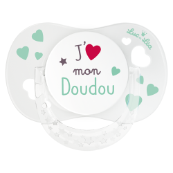 Luc et Léa Sucette Physiologique 0-6 mois J'aime mon doudou