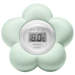 Philips Avent Thermomètre numérique chambre et bain fleur vert