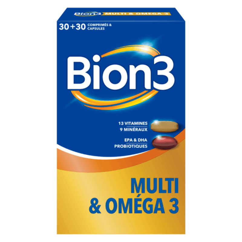 Bion3 Multi & Oméga 3 - 30 comprimés + 30 capsules