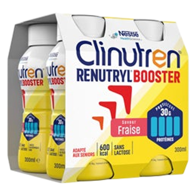 Nestlé Clinutren Renutryl Booster caramel lot de 4x300ml