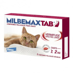 Milbemax Tab Chats 2 Kg et Plus 2 Comprimés