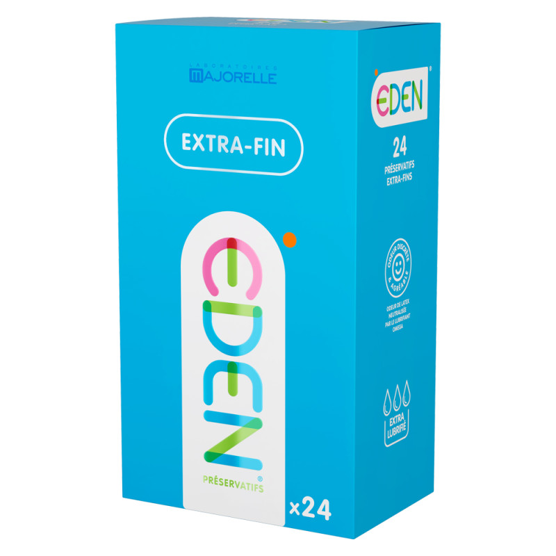 Eden Extra-Fin Latex lubrifié 24 préservatifs