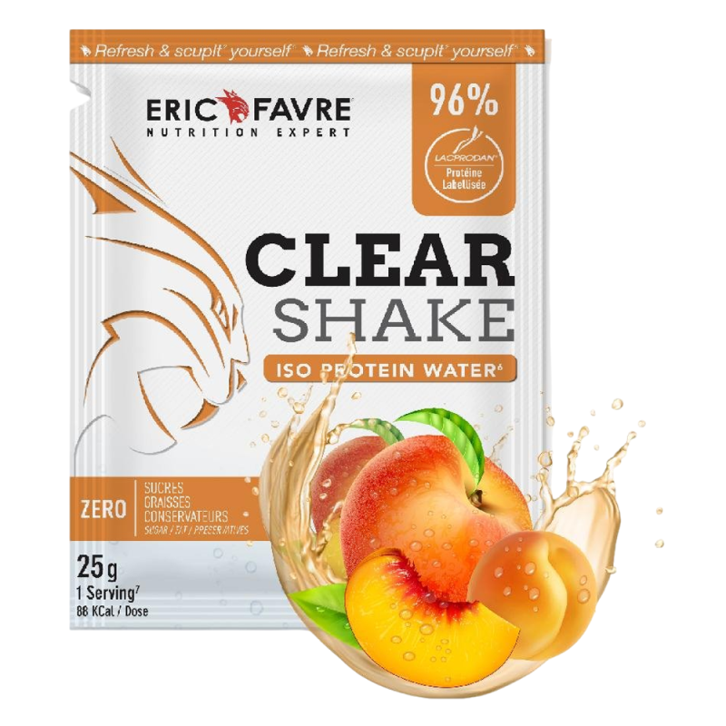Eric Favre Clear Shake Iso Protein Water pêche abricot 25gr