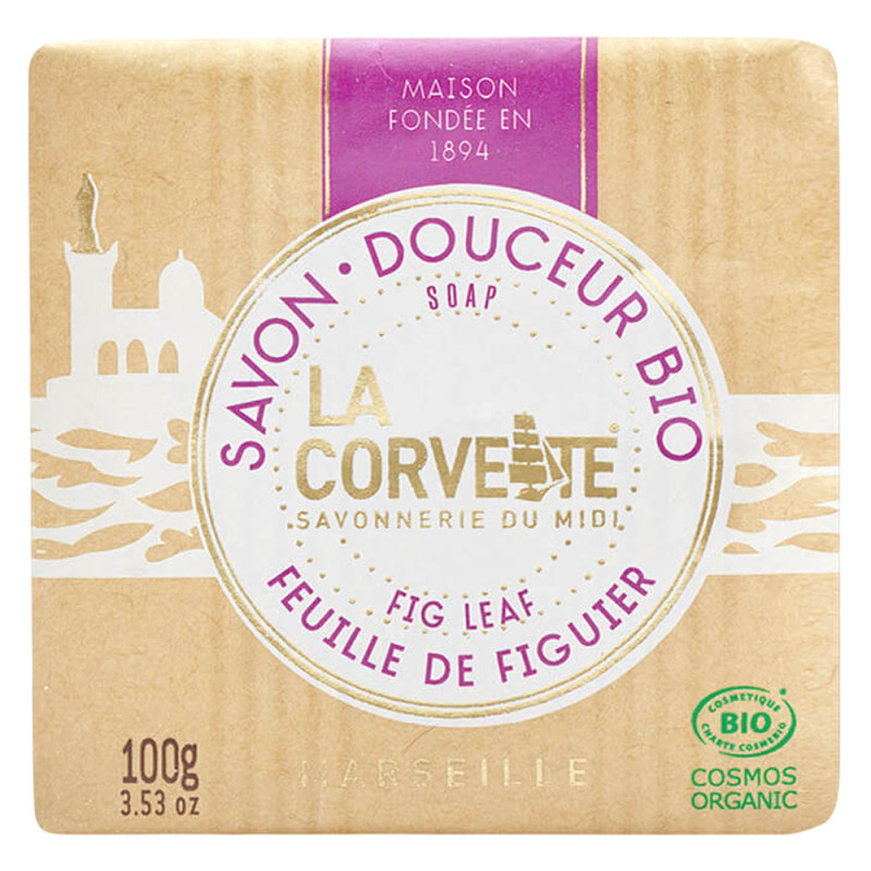 La Corvette Savon douceur fleur de figuier bio 100gr