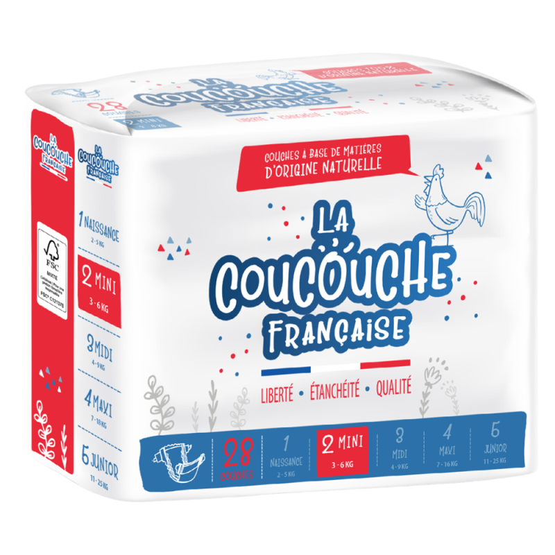 La Coucouche Française T1 Naissance 2-5kg 28 couches