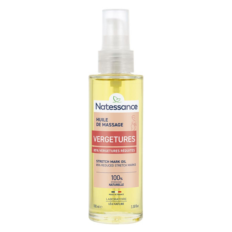 Natessance Huile de massage vergetures 100ml