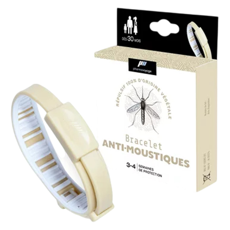 Pharmavoyage Bracelet Anti-moustiques Ivoire