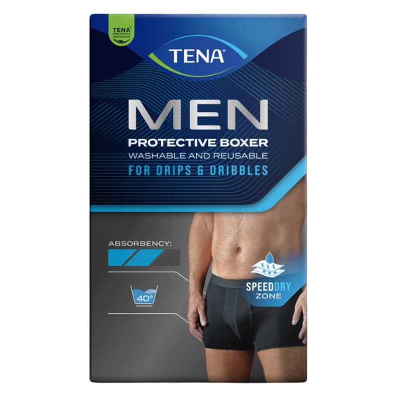 Tena Men Boxers de protection lavable Noir taille M 1 unité