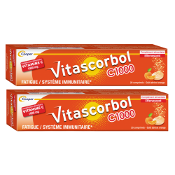 Vitascorbol Vitamine C 1000mg lot de 2 x 20 comprimés