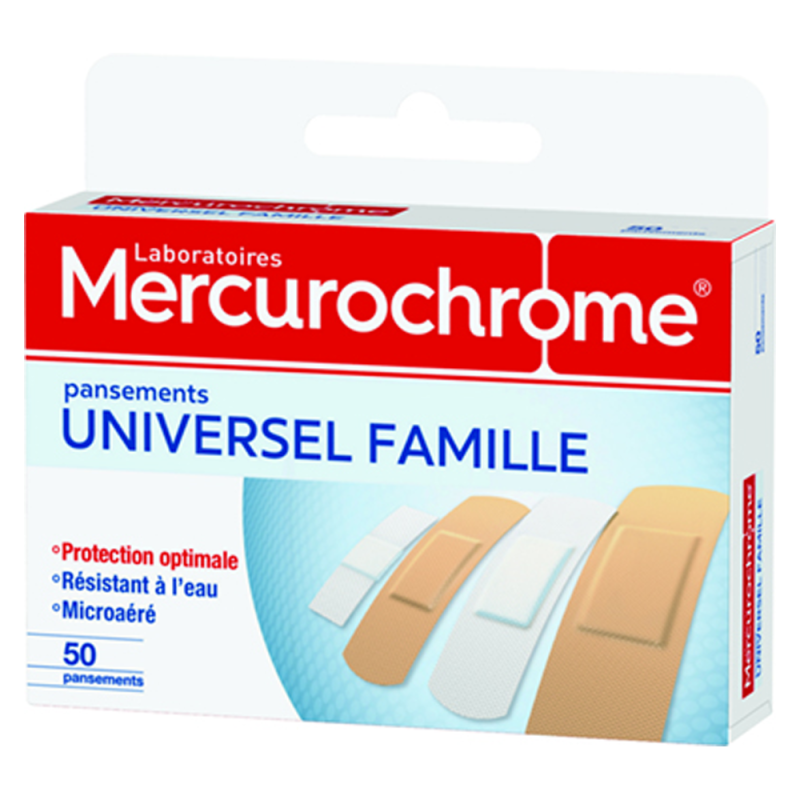 Mercurochrome Universel Famille 50 pansements