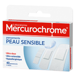 Mercurochrome Peau Sensible 40 pansements