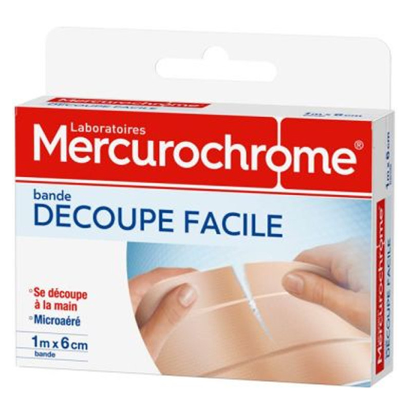 Mercurochrome Bande Découpe Facile 1m x 6cm