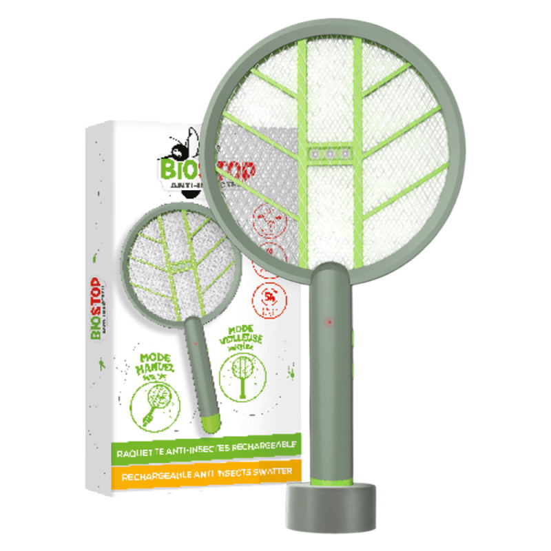 Biostop Raquette Anti-insectes rechargeable