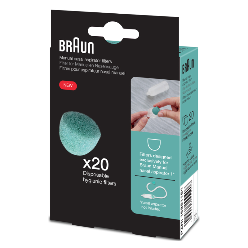 Braun 20 Filtres pour aspirateur nasal manuel