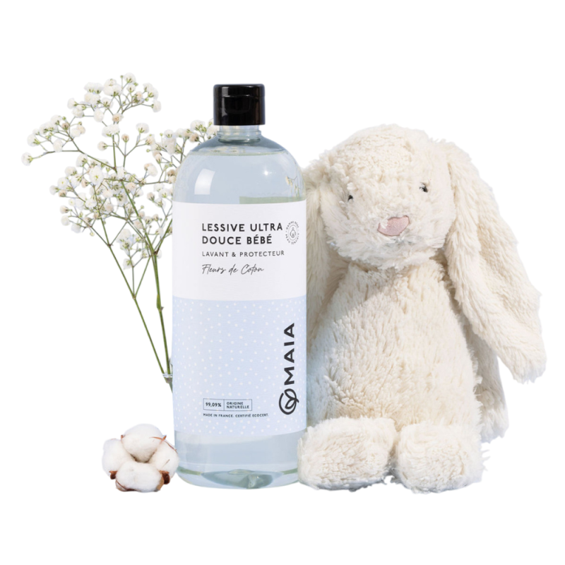 Maia Lessive Ultra Douce bébé - Fleurs de coton 1L