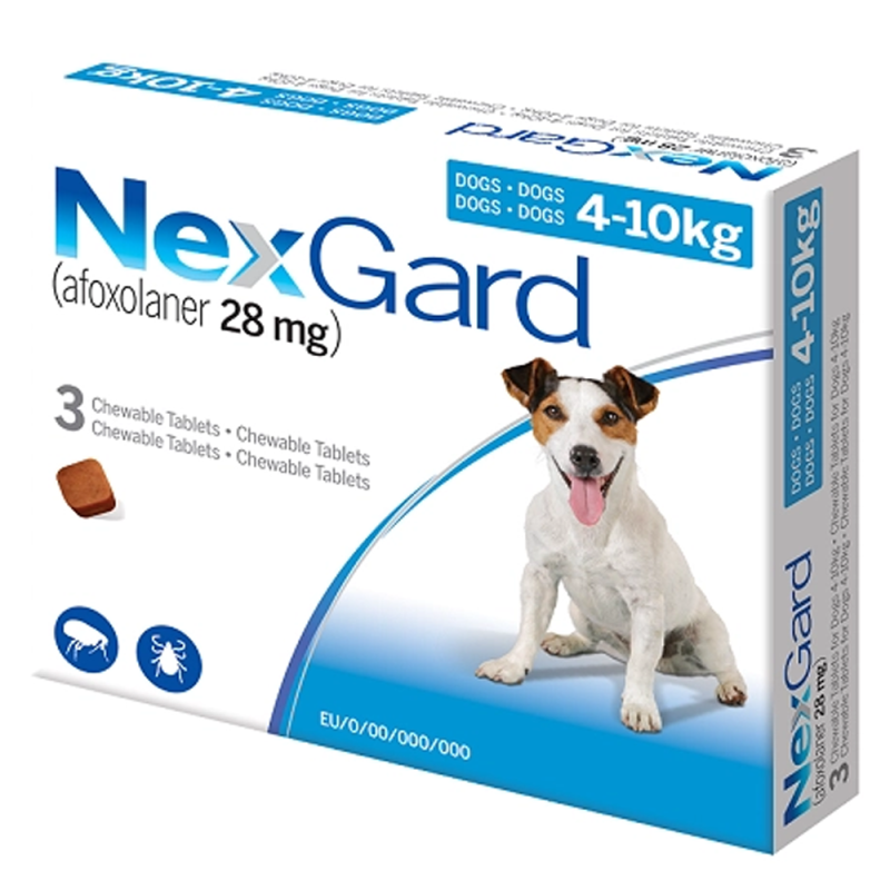 NexGard 28mg 6 comprimés pour chiens 4-10kg