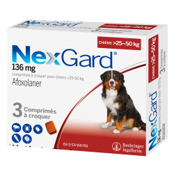 NexGard 136mg 6 comprimés à croquer pour chiens 25-50kg