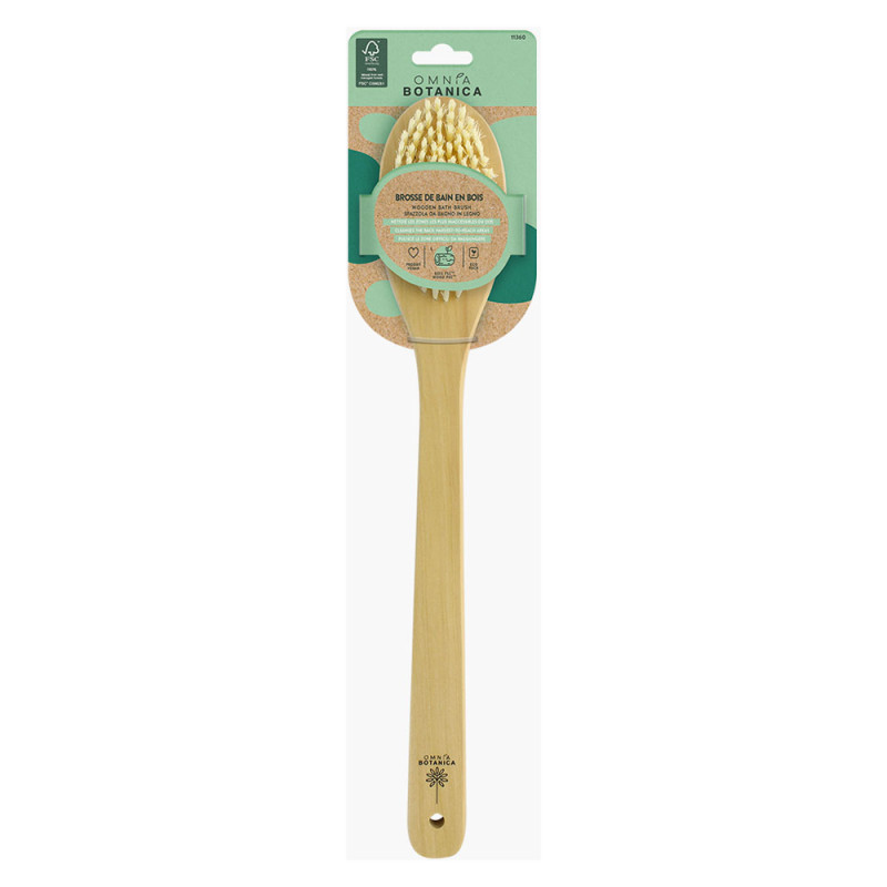 Omnia Botanica Brosse de bain en bois pour dos FSC 11360