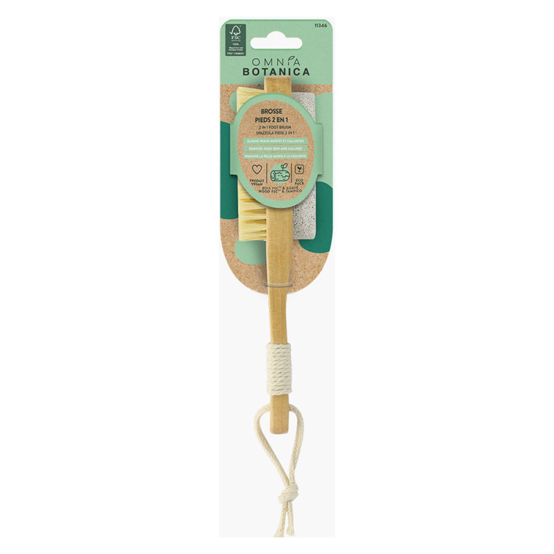 Omnia Botanica Brosse pieds 2en1 Beige 11346