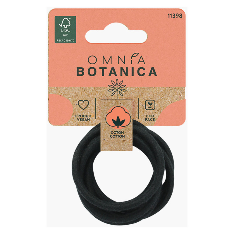 Omnia Botanica Elastiques en coton 4mm x10 11398 Noirs