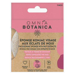 Omnia Botanica Eponge de Konjac visage aux éclats de noix 11408