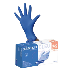Euromedis Sensiskin sans poudre XL 100 gants bleu