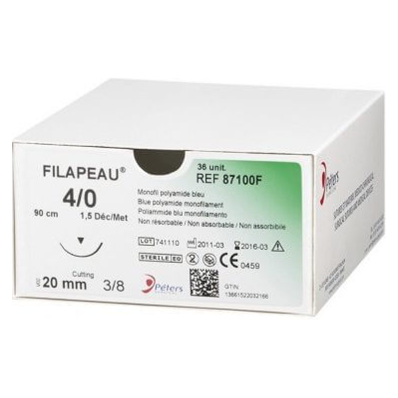 Peters Surgical Suture Filapeau 1.5 Triangulaire 3/8 16mm