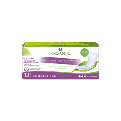 Organyc Serviettes Normal fuites urinaires peaux sensibles 12 pièces