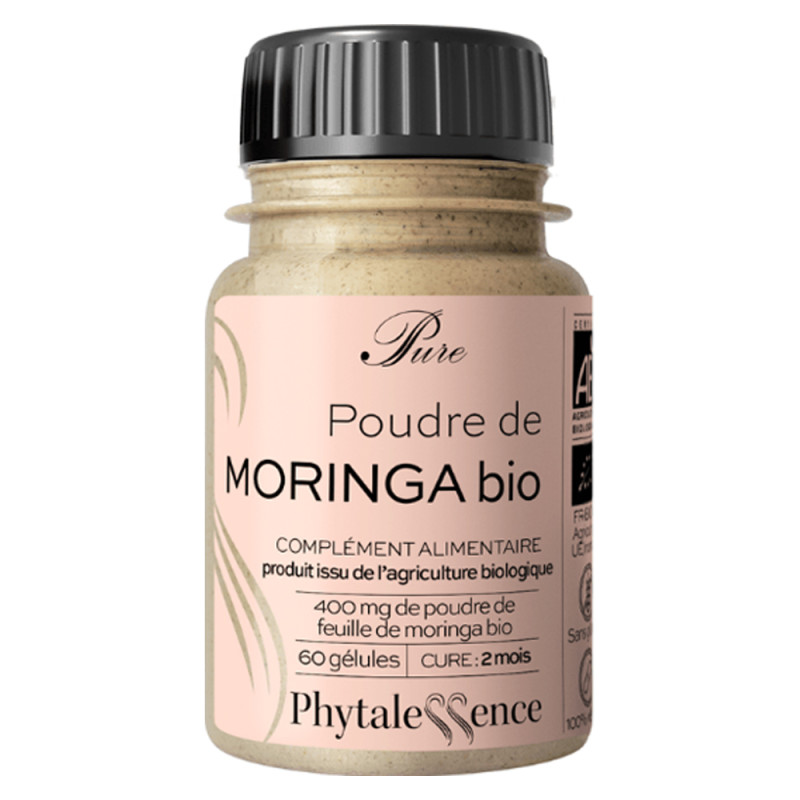 Phytalessence Pure Poudre de Moringa bio 60 gélules