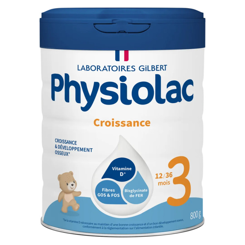 Physiolac Croissance 3 de 1 à 3 ans 800gr