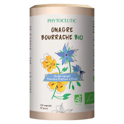Phytoceutic Huile duo onagre et bourrache bio 120 capsules