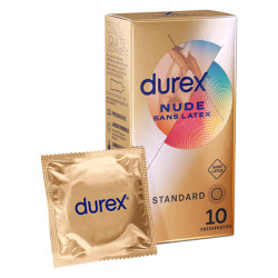 Durex Nude Sans latex 10 préservatifs