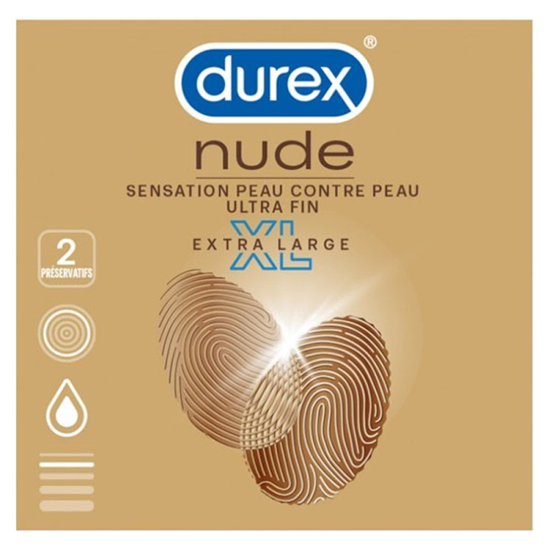 Durex Nude Extra large XL 2 préservatifs