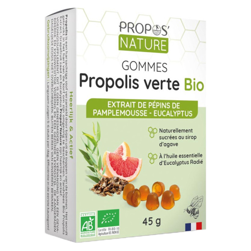 Propo's Nature Epp & Propolis verte bio Gommes 45gr