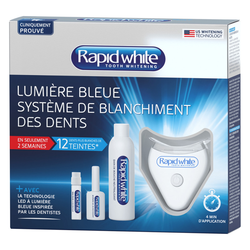 Rapid White Lumière Bleue Kit de Blanchiment des dents