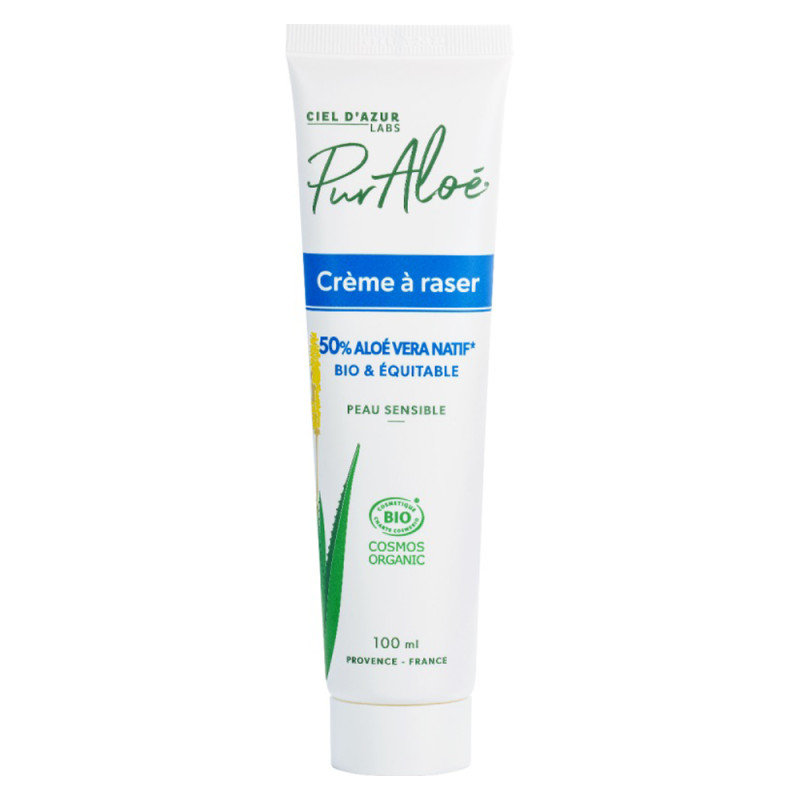 Pur'Aloé Crème à raser 50% aloé vera 100ml