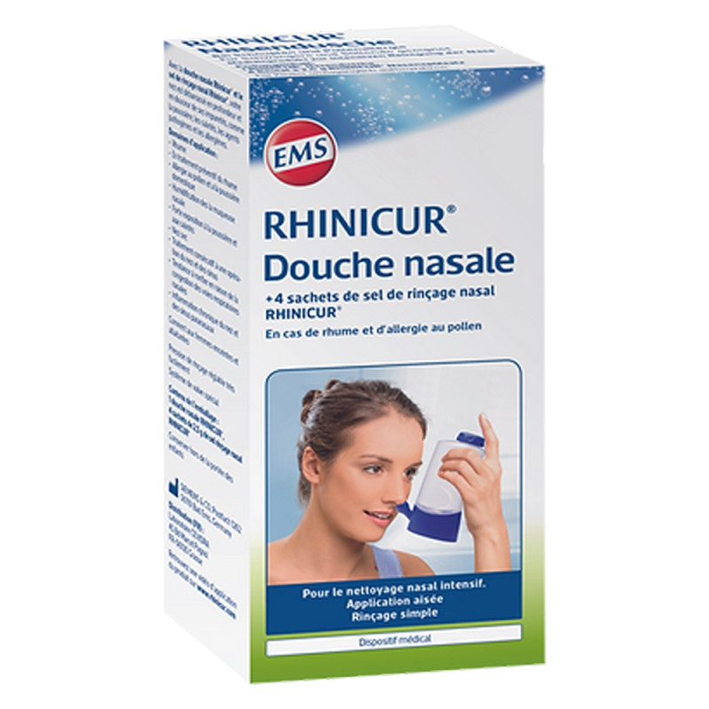 Rhinicur Douche nasale + Sel de rinçage nasal 4 sachets