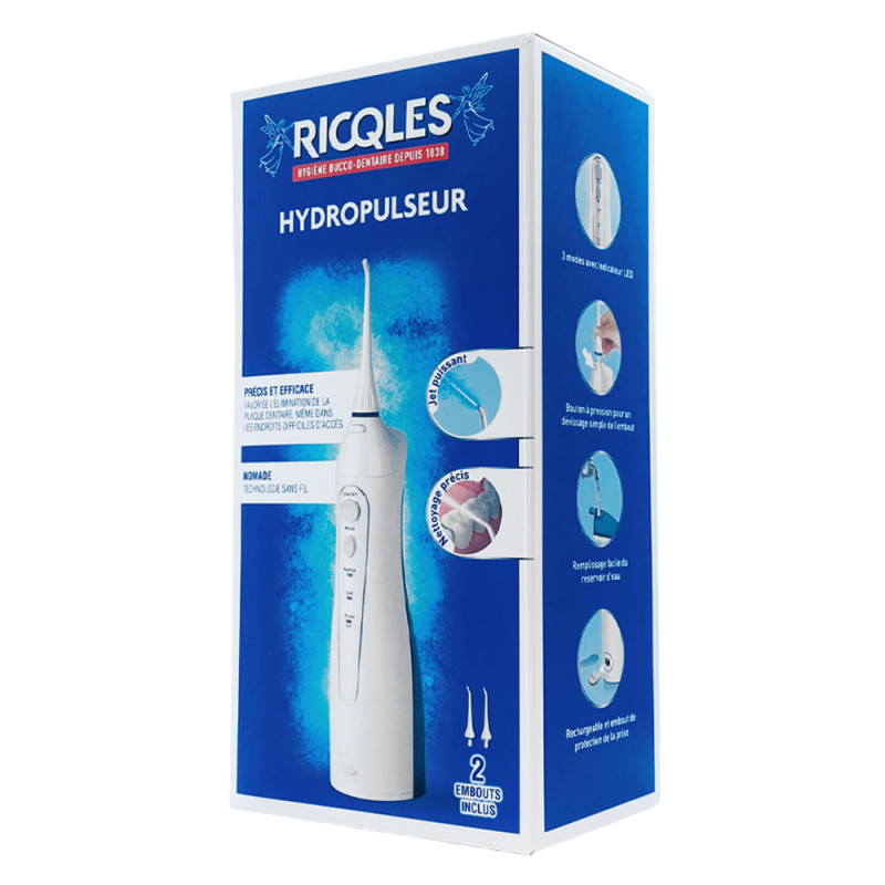 Ricqles Hydropulseur + 2 Embouts