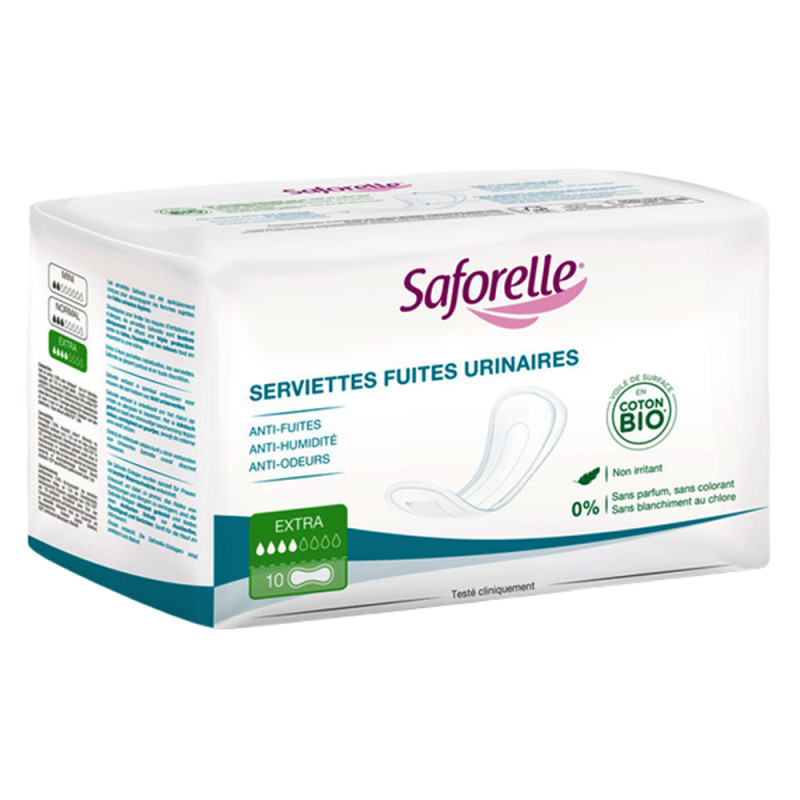 Saforelle Serviettes Fuites Urinaires Extra x10