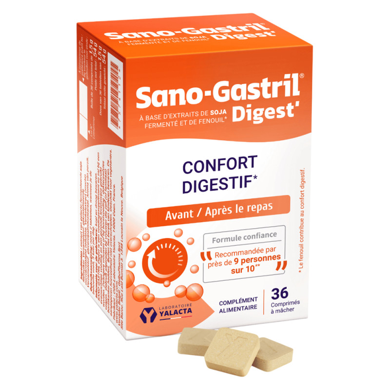 Yalacta Sano-Gastril Digest 36 comprimés à mâcher