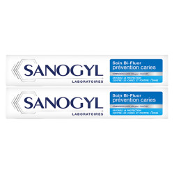 Sanogyl Soin Bi-fluor Dentifrice prévention caries lot de 2x75ml