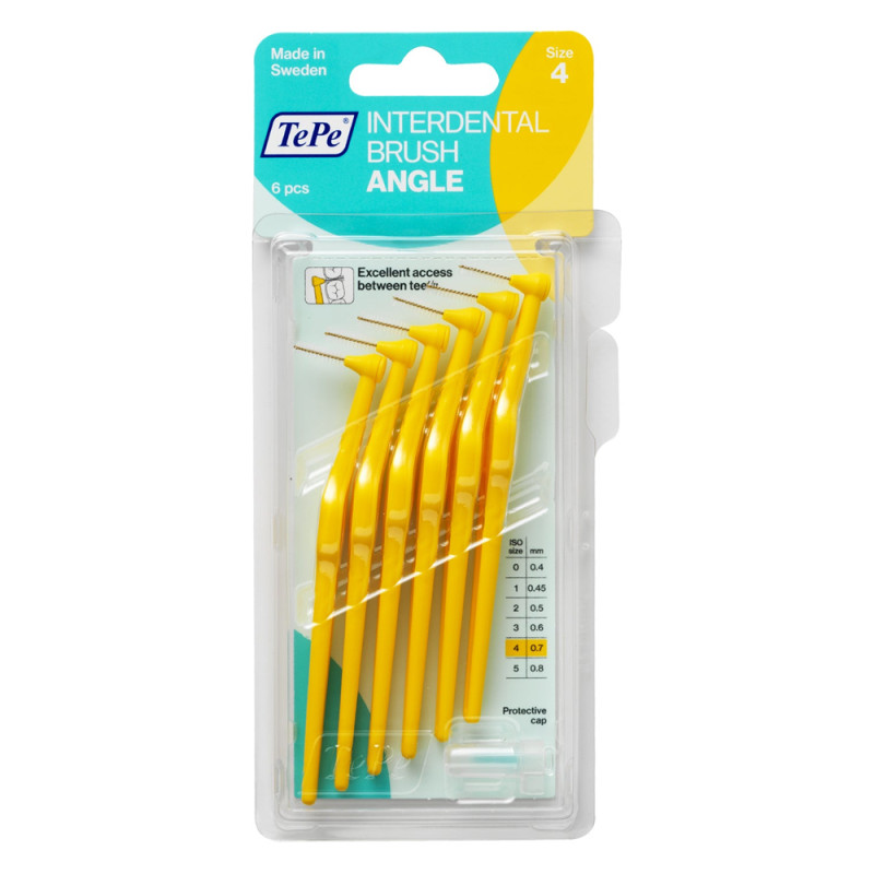 TePe Brossettes interdentaires Angle 0,7mm Jaune 6 pièces
