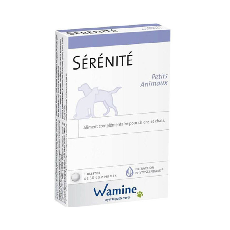 Wamine Sérénité Petits animaux chiens et chats 30 comprimés