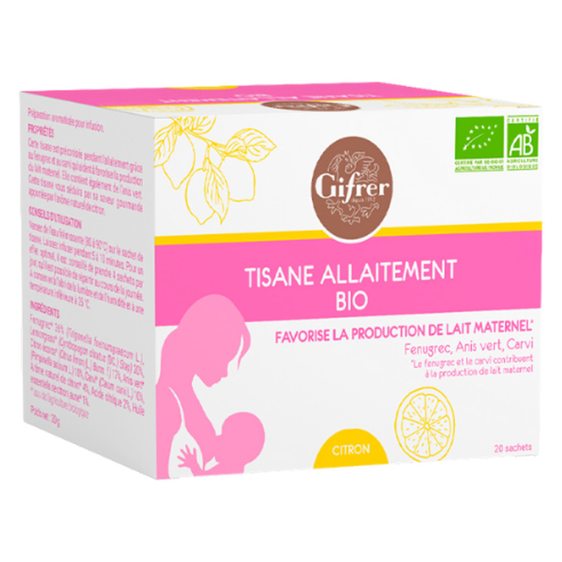Gifrer Tisane allaitement citron 20 sachets