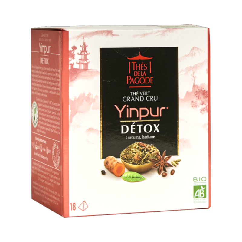 Thés de la Pagode Yinpur détox 18 sachets