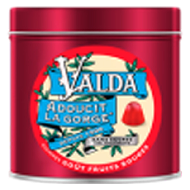 Valda Gommes Goût fruits rouges sans sucre 140gr