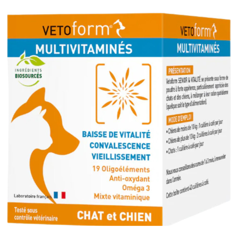 Vetoform Multivitaminés chat et chien 100gr