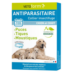 Vetoform Antiparasitaire Collier insectifuge chien et chiot 60cm