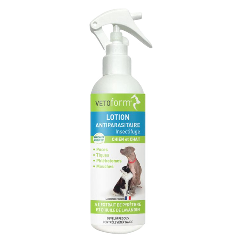 Vetoform Lotion Antiparasitaires Insectifuge Chien et chat 250ml