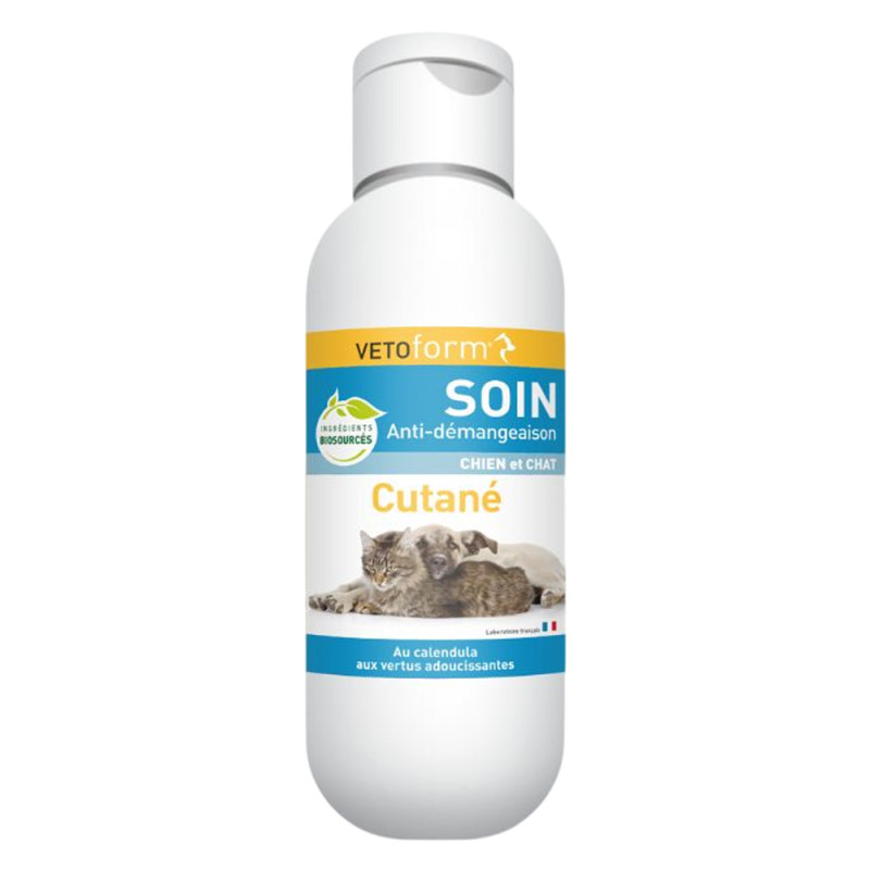 Vetoform Soin Anti-démangeaison Cutané Chien et chat 125ml